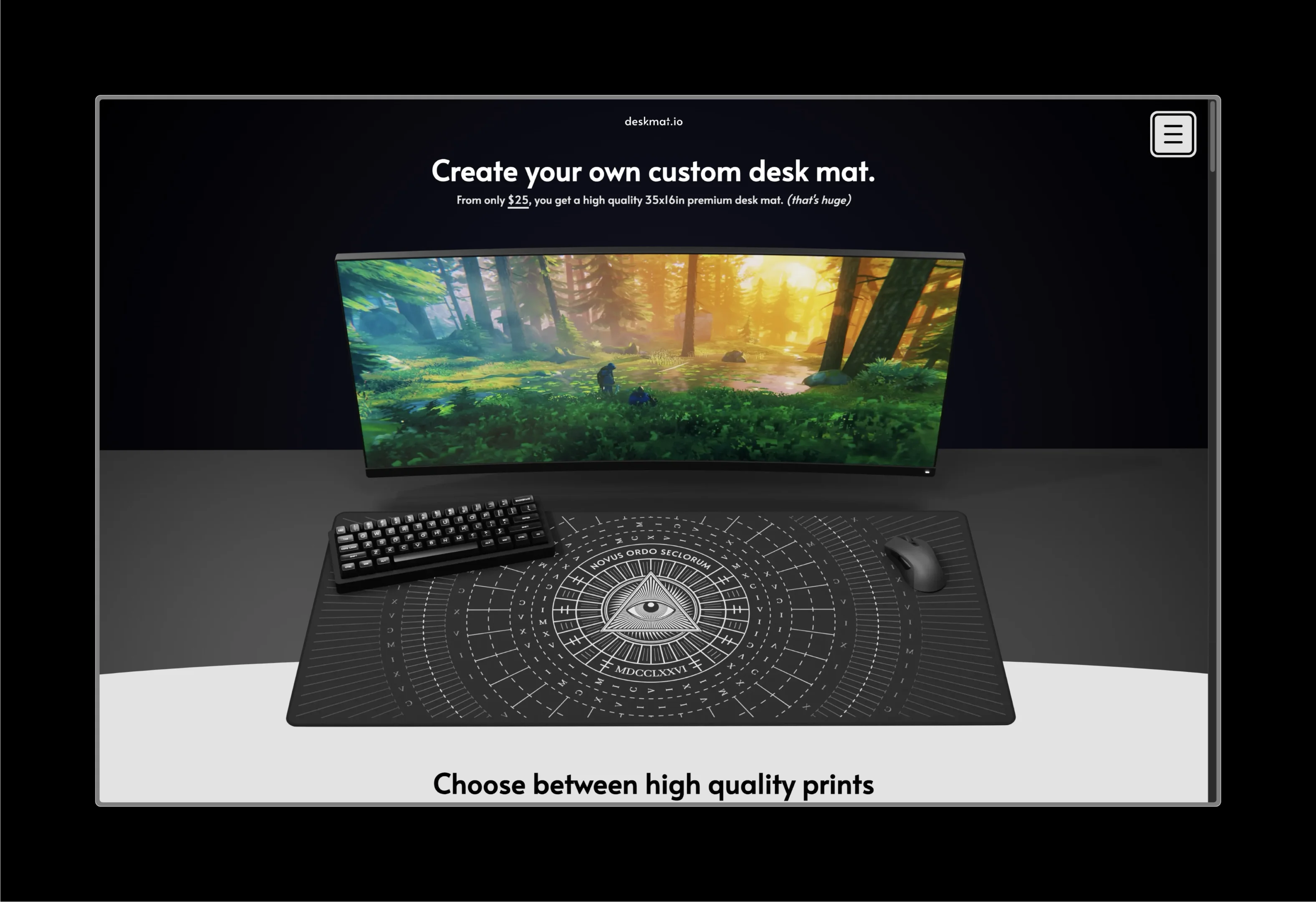 Deskmat.io project screenshot